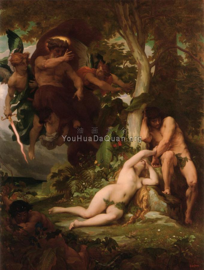 The Expulsion of Adam and Eve from the Garden of Paradise - 亚历山大·卡巴内尔
